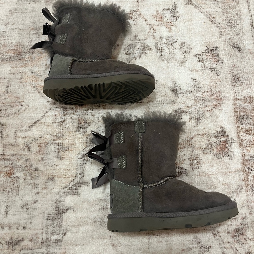 UGG Kids Boots in Chocolate Brown with Charcoal Accents